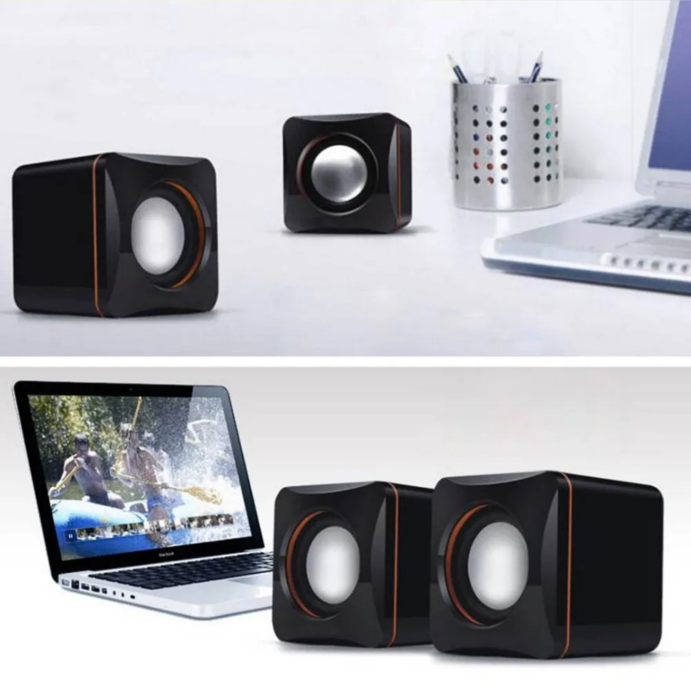 Buy Mini Portable Plastic Wired USB Audio Square Music
