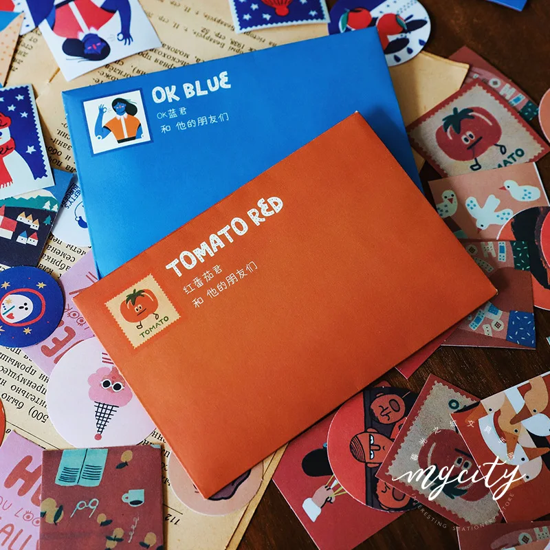 20 set/lot Kawaii Stationery Stickers envelope series Diary Planner Decorative Stickers