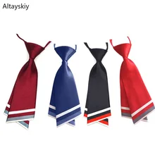 Галстуки женские одноцветные полосатые двухслойные шелковистые гладкие женские s шеи галстук корейский Стиль Формальная школьная форма для студентов Элегантная Дамская девушка