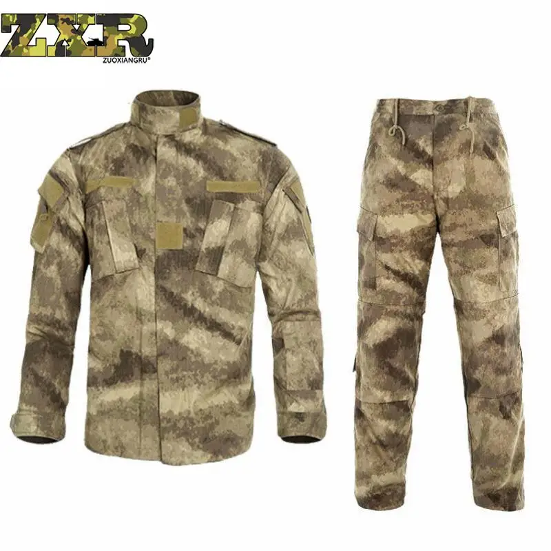 

Mens Ghillie Suits Tactical Combat Uniform Camouflage Hunting Suit Wargame Paintball Army Cotton Polyester Clothing Jacket Pants