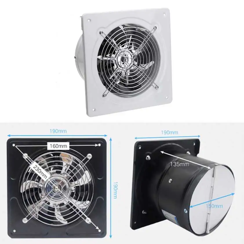 Square Air Extractor Exhaust Fan High Speed Ventilating For Bathroom  Kitchen Toilet Wall Window Mounted Ventilation Blower 220v - Vents -  AliExpress