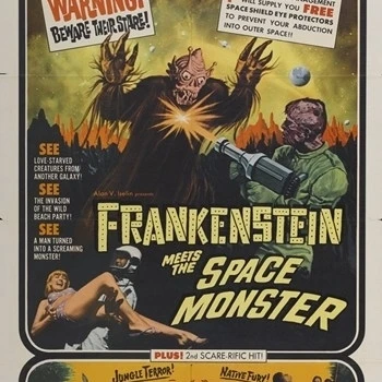 Frankenstein Meets the Space Monster Movie Poster (11 x 17)