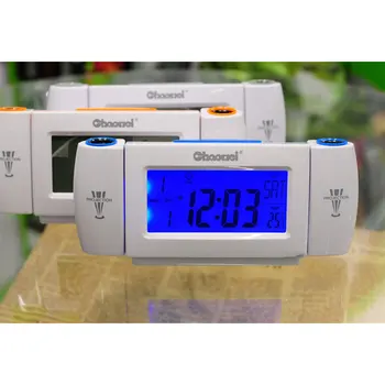 

Mini Projection Clapping Controlled Alarm Clocks Dual Projection Voice Controlled LCD Backlight Desk Clock