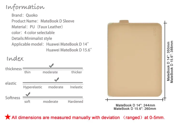 Простота и ультратонкий супер тонкая сумка для лэптопа чехол рукав для HuaWei MateBook D 14/15. ", поперечный стиль