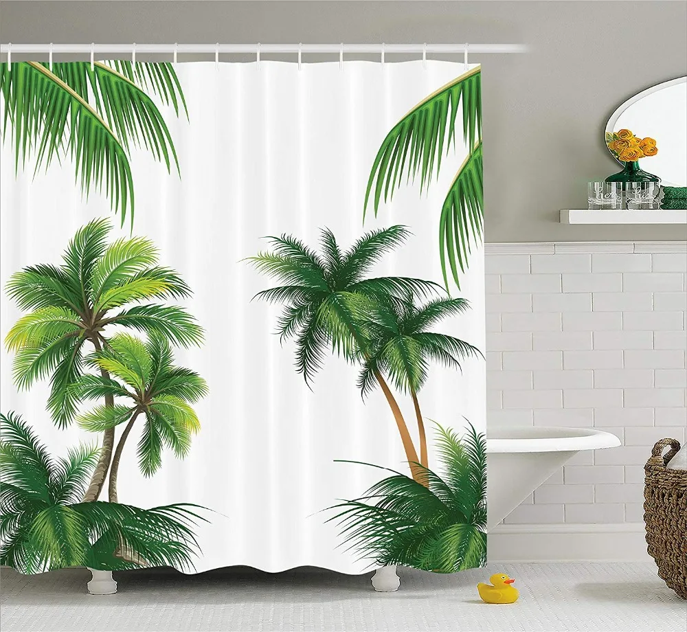 coconut tree shower curtain