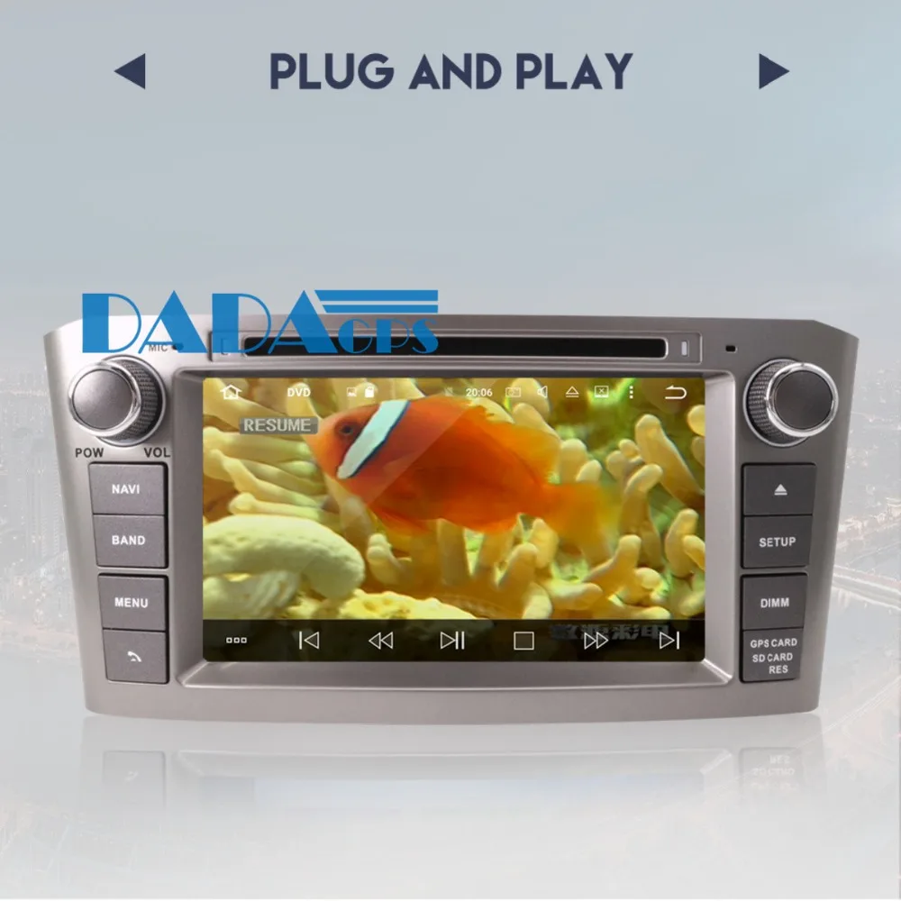 Автомобильный DVD плеер с GPS навигацией 2 DIN Android 8 0 7 1 для Toyota Avensis 2002 2008 T250|double din