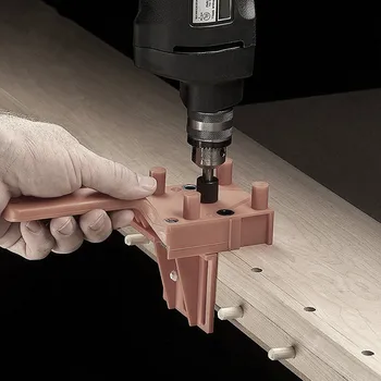 Quick Wood Doweling Jig ABS Plastic Handheld Pocket Hole Jig System 6/8/10mm Drill Bit Hole Puncher For Carpentry Dowel Joints Quick Wood Doweling Jig ABS Plastic Handheld Pocket Hole Jig System 6/8/10mm Drill Bit Hole Puncher For Carpentry Dowel Joints
