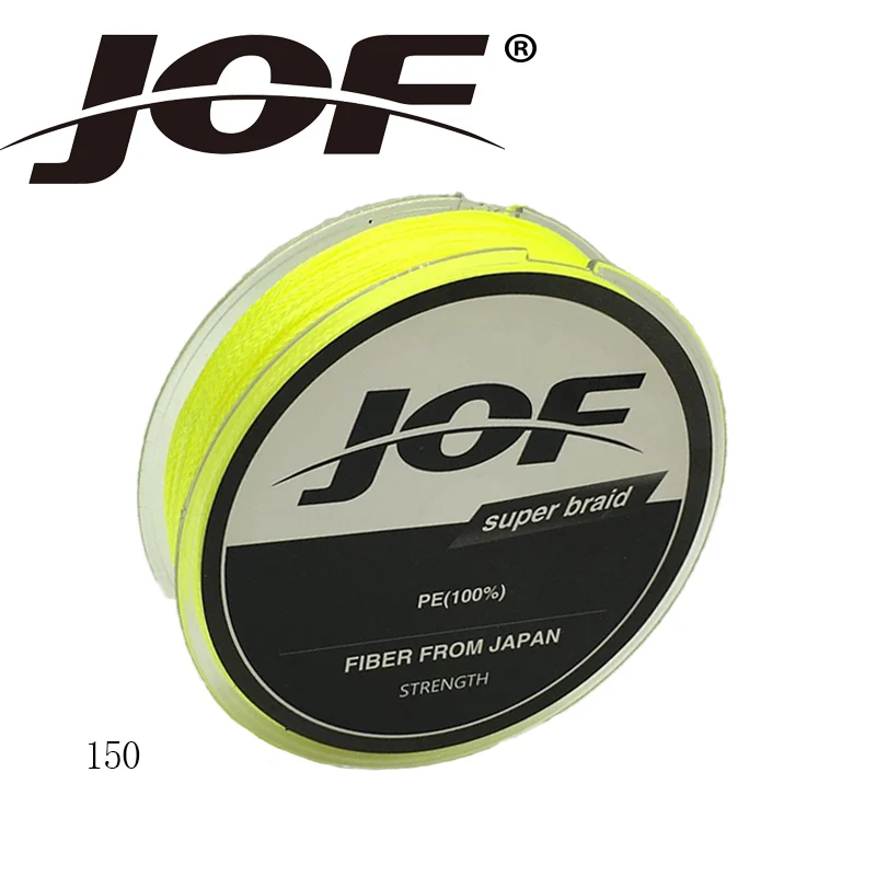 150M Brand JOF Japan Multifilament 100% PE Braided Fishing Line 4LB to 150LB Free Shipping