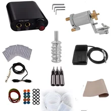 Тату машина пистолет Электропитание наборы постоянный макияж, боди-арт шейдер лайнер педаль татуировки иглы Чернила чашки практика кожи наборы