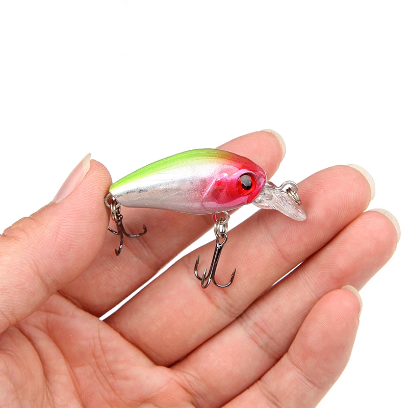 

Dayselect 1Pcs Fishing Lures Minnow 4.5cm 4.2g Crank Bait Crankbait Bass Tackle Treble Hook bait wobblers fishing