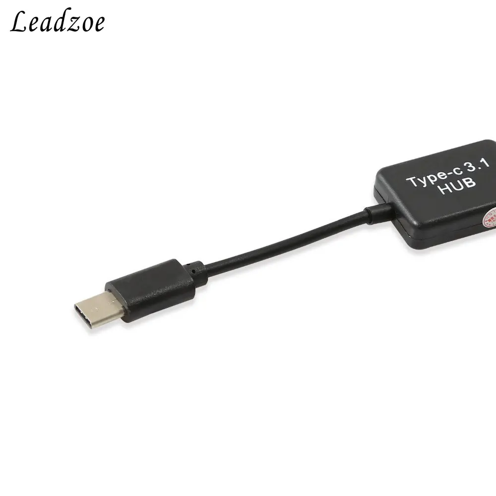 USB C концентратора Leadzoe USB 3,1 Тип C USB-C двойной 2 Порты и разъёмы концентратор адаптер для Macbook PC ноутбук планшет