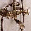 luxury antique shower set bronze finishing shower faucet antique bathroom faucet multifunctional shower set  hot and cold faucet ► Photo 2/5