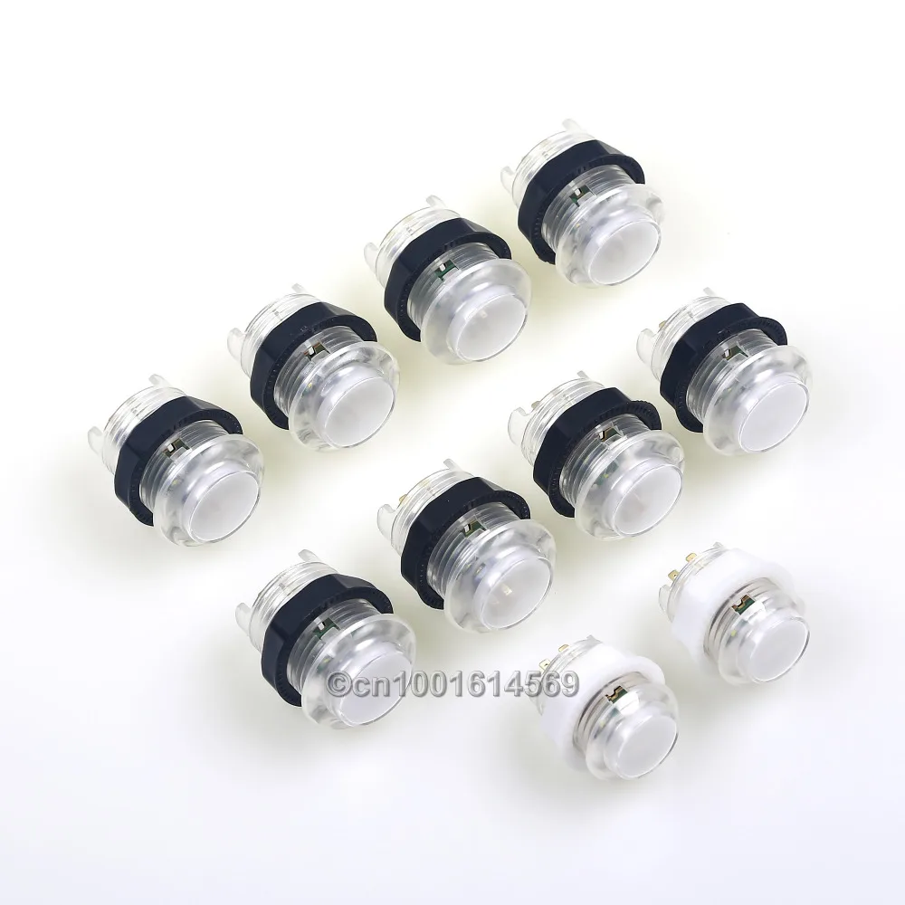 

Arcade DIY Kits Parts 5V 10pcs/lot LED Illuminated Arcade Push Button With Micro Switch for Mini Table Top Arcade Machine - Red