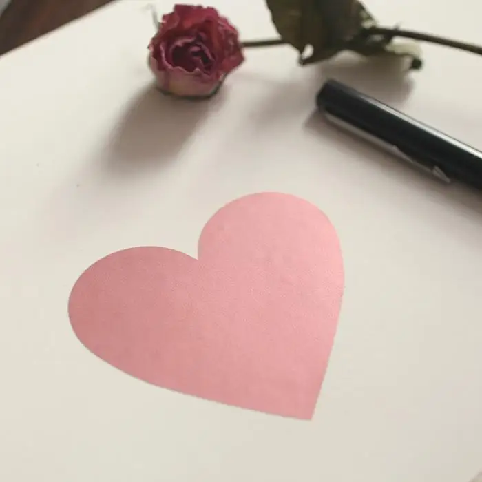 Творческие открытки специальное любовное письмо сердце в форме Розы Золотой диаграммы с покрытием стикер