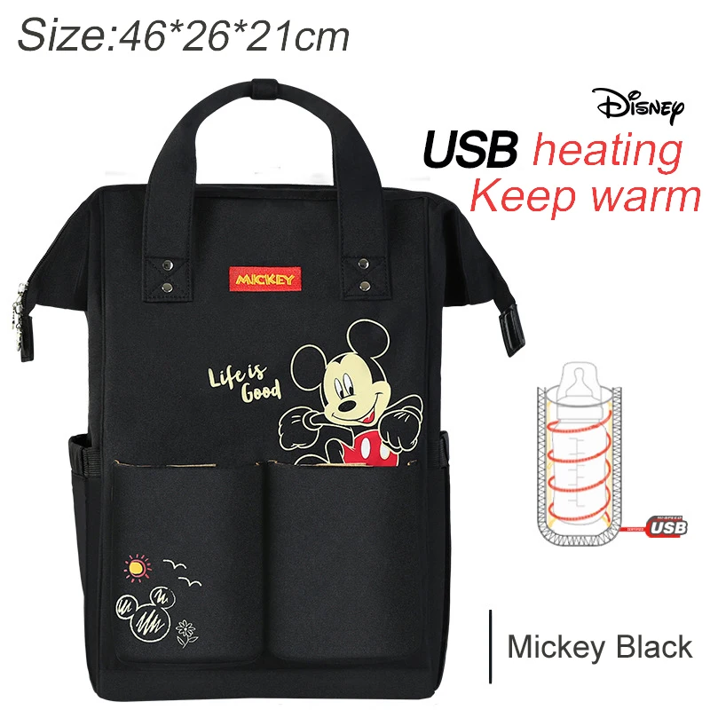 Disney Микки мягкий подгузник сумки для беременных подгузник большой емкости Детские рюкзаки, сумки для путешествий Desinger мешок для ухода за ребенком