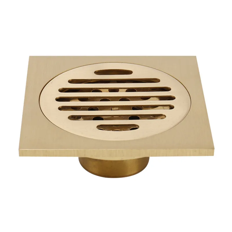 1 pcs 10*10cm Copper Deodorant Square Floor Drain Double Uses Bathroom Kitchen Washing Machine Floor Drain Promotion Price