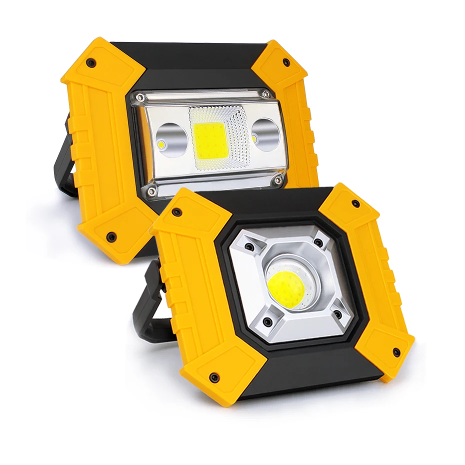 

3xAA Battery USB COB Rechargeable Working Light 18650 Outdoor Led Projector Flood Light Portable Searchlight Led Spotlight