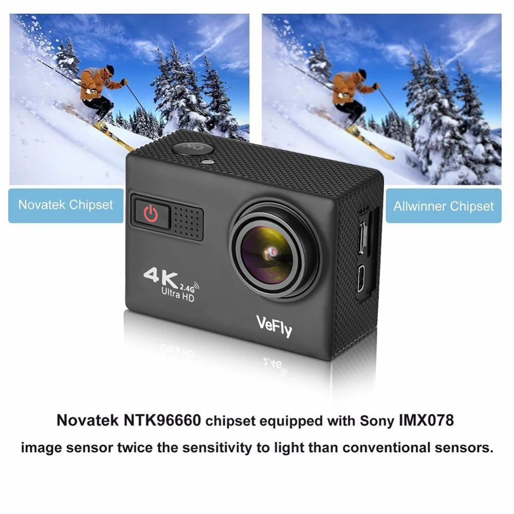 Спортивная экшн видеокамера VeFly s камера 4k dvr Wi Fi дистанционное управление hdmi ultra