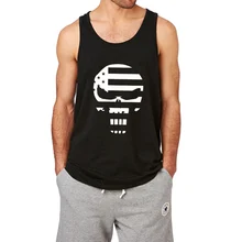 Loo show Каратель США флаг череп Спайк Графический прохладный хлопок майка Для мужчин вязаный жилет