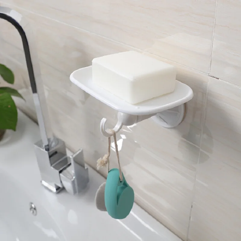 Plastic Soap Dishes Vacuum Suction Cup Hook Holder Super Suction