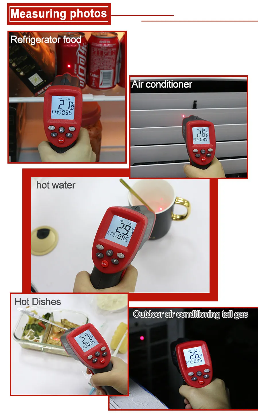 Цифровой термометр лазерный термометр прибор тестер датчики измеритель температуры инфракрасный термометр лазерный WT700 WT900 Wintact