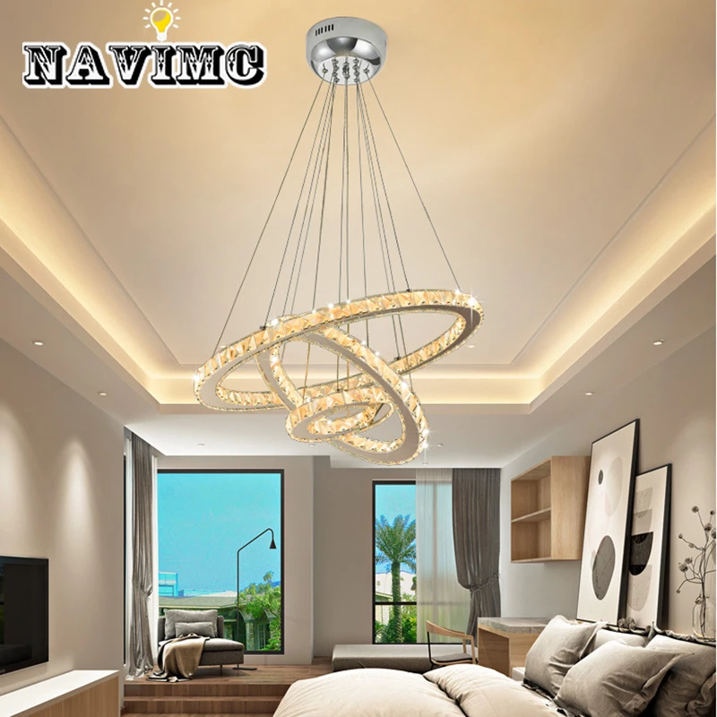 

Modern Art Ring Free Creative Chandelier for Restaurant Bedroom Lighting