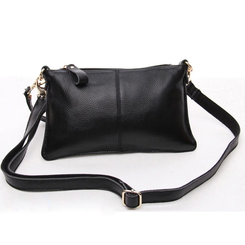 

Genuine Leather Envelope Bag Women Casual Mini Messenger Bag Top Layer Cowhide Ladies Succinct Designer Crossbody&Clutch Bag