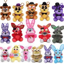 Chaveiro de animais de pelúcia variados, brinquedos de pelúcia de 14cm para pendurar Five Nights At Freddy's, Foxy Chica Bonnie Golden Freddy Nightmare Fredbear Bear