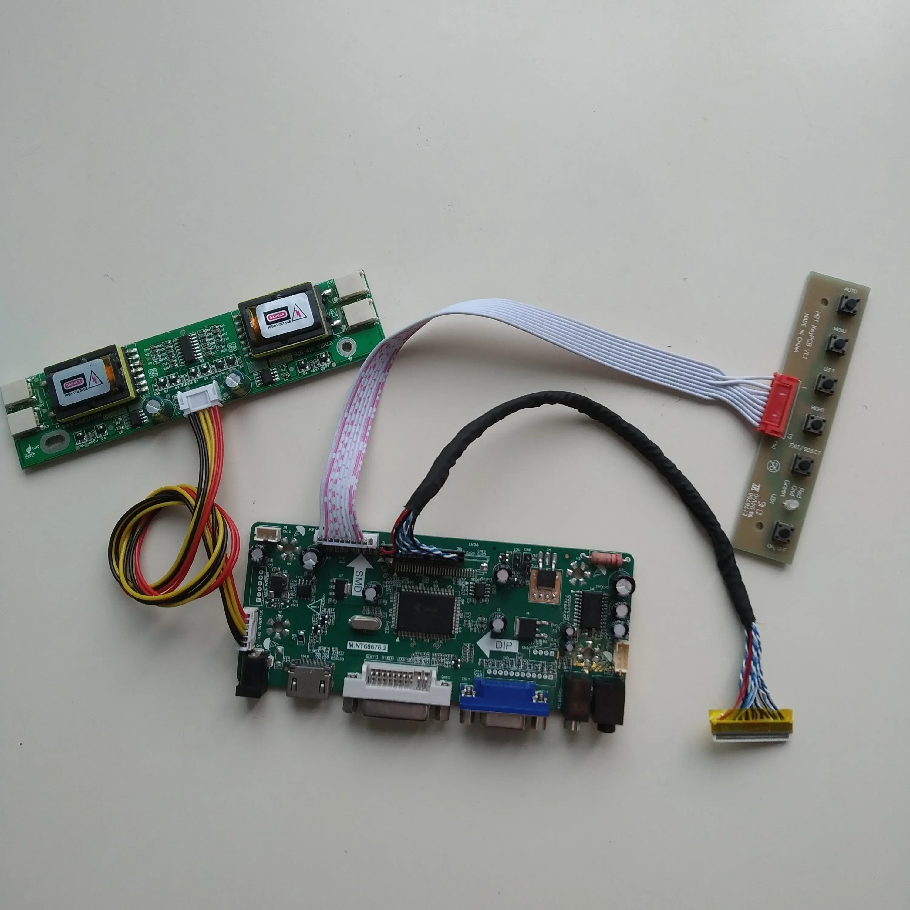 HDMI Controller board kit M.NT68676 screen 4 CCFL lamps For LM201WE3-TLF8/LM201WE3(TL)(L2) 1680*1050 panel LCD DIY VGA DVI 20.1