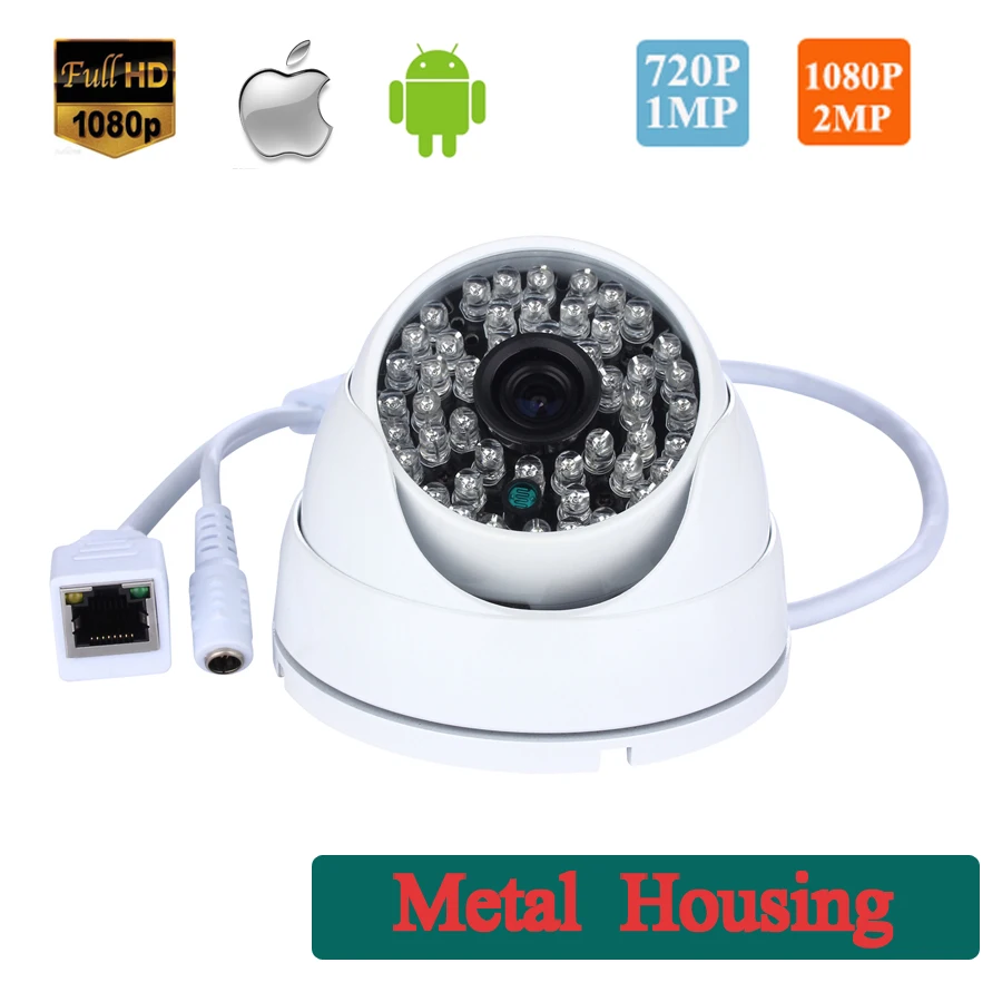 bilder für Metall Shell vandalensichere 720 P/1080 P Onvif 48 LED IR Dome Ip-kamera Innen/Außen Überwachungskamera bilder für Metall Shell vandalensichere 720 P/1080 P Onvif 48 LED IR Dome Ip-kamera Innen/Außen Überwachungskamera