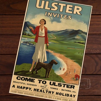 

Ulster Invites Room Frame Vintage Kraft Decorative Poster DIY Wall Canvas Painting Sticker Delicate Home Bar Decor Gift