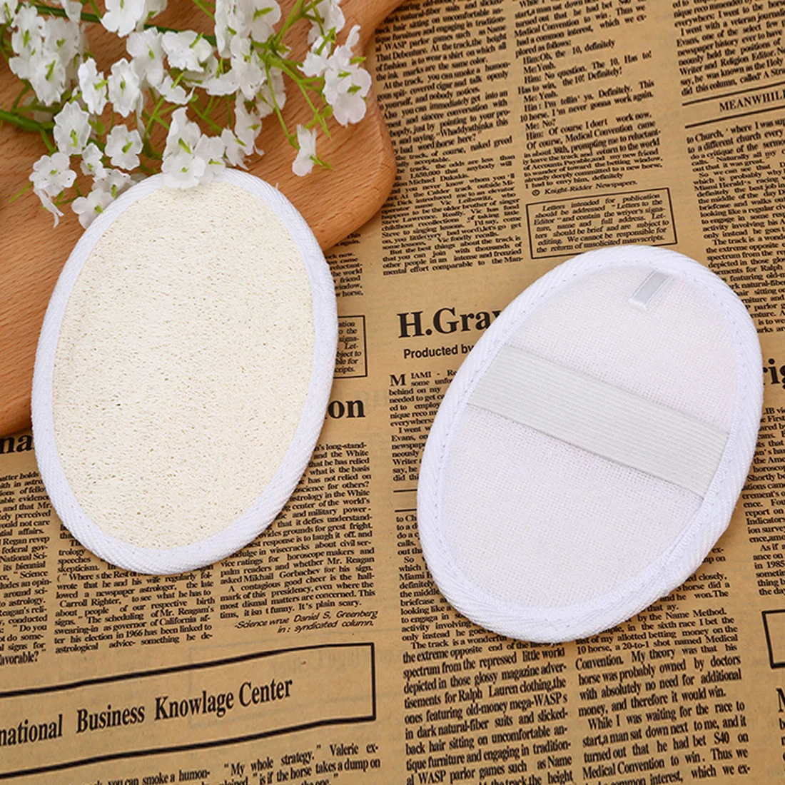 spesifikasi Loofah Alami Bulu Tubuh Kuas Serbaguna Pijat Shower Kembali Spa Exfoliator Sikat Mandi Pencuci Piring Spons