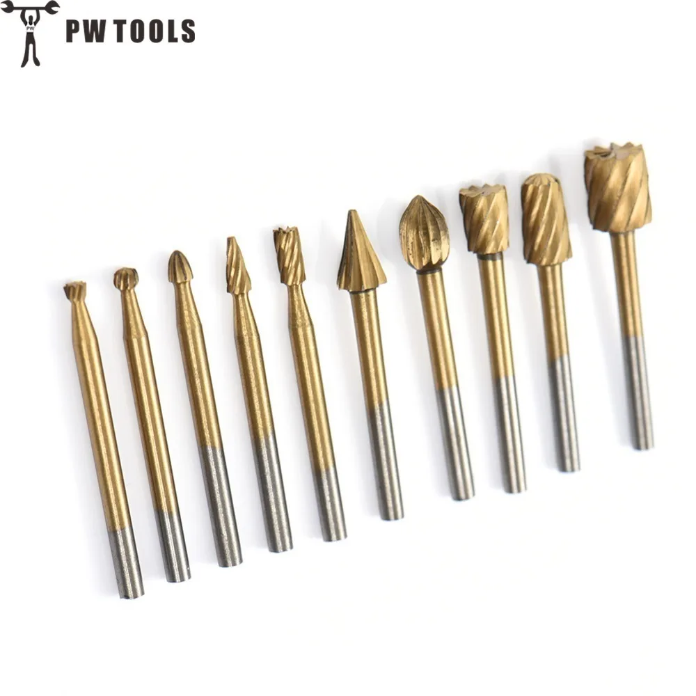 Buy PW TOOLS High Quality 10 Pcs/Set Shank HSS