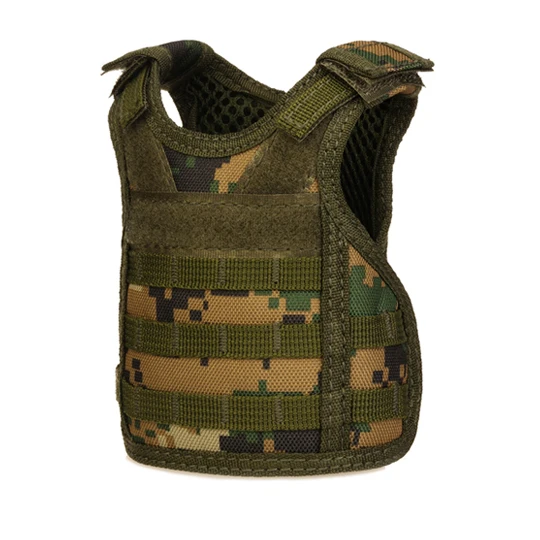 Tactical Beer Military Molle vest mini Miniature Wine bottle cover vest Beverage Cooler Adjustable shoulder straps - Цвет: Digital jungle