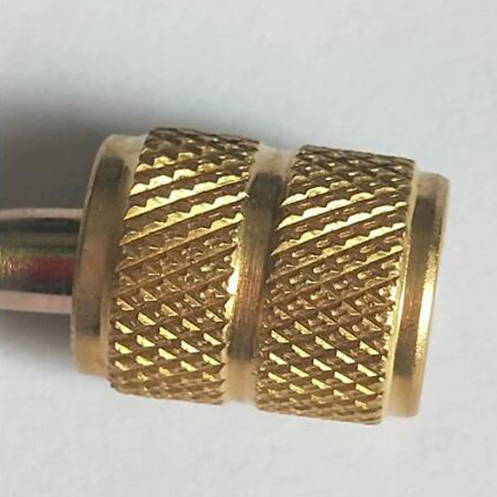 Split Ductless Service Port Adapter Connector High precision Brass Body 5/16' SAE Female to 1/4' Sae Male