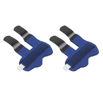 

2 Pcs Pain Relief Finger Splints Sport Finger Sleeves Finger Brace Mallet Broken Mallet With Adjustable Tape Bandage