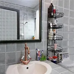Модные ванных принадлежностей для хранения стеллаж для хранения кованого железа стены Multi-слой полка ванной