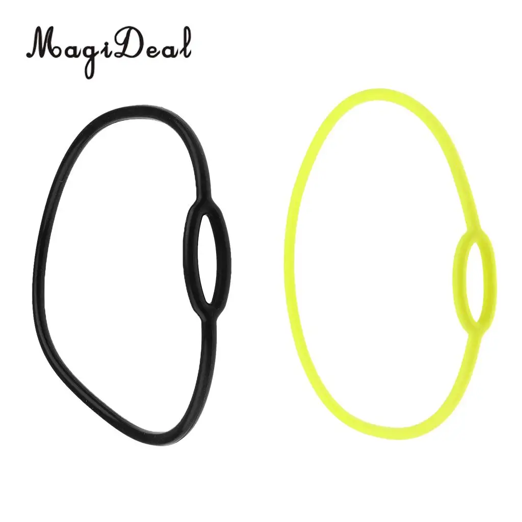MagiDeal Scuba Diving Dive Silicone Regulator Necklace Holder Accessories 72cm Yellow/62cm Black
