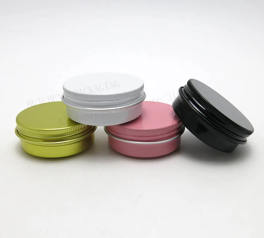 

30 x 50g Empty aluminum jar, 30 gram metal cream jar, 5/3oz silver aluminum tin cosmetic container