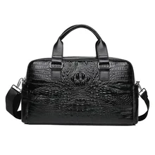 Новинка, роскошные мужские дорожные сумки из натуральной коровьей кожи, Большие Портативные мужские сумки на плечо, мужские сумки из кожи аллигатора, походные дорожные сумки