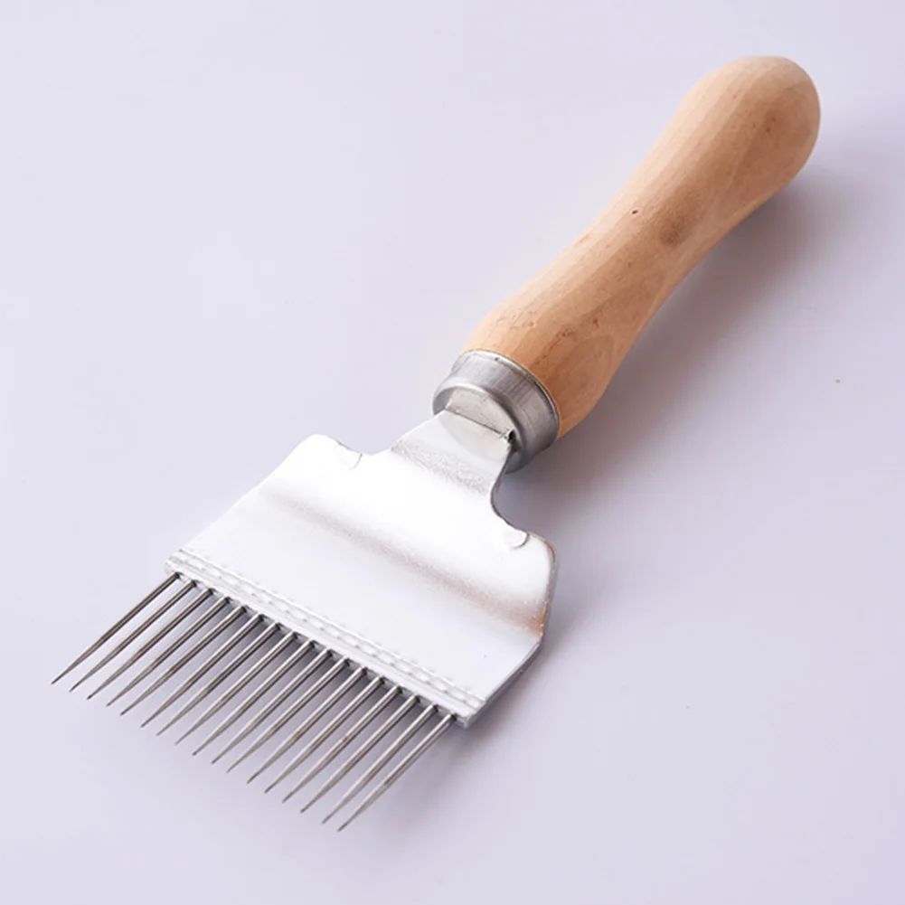 

Shovel Comb Stainless Steel Practical Ergonomic Handle Straight Needles Bee Hive Uncapping Honey Fork Scraper Beekeeping Tool