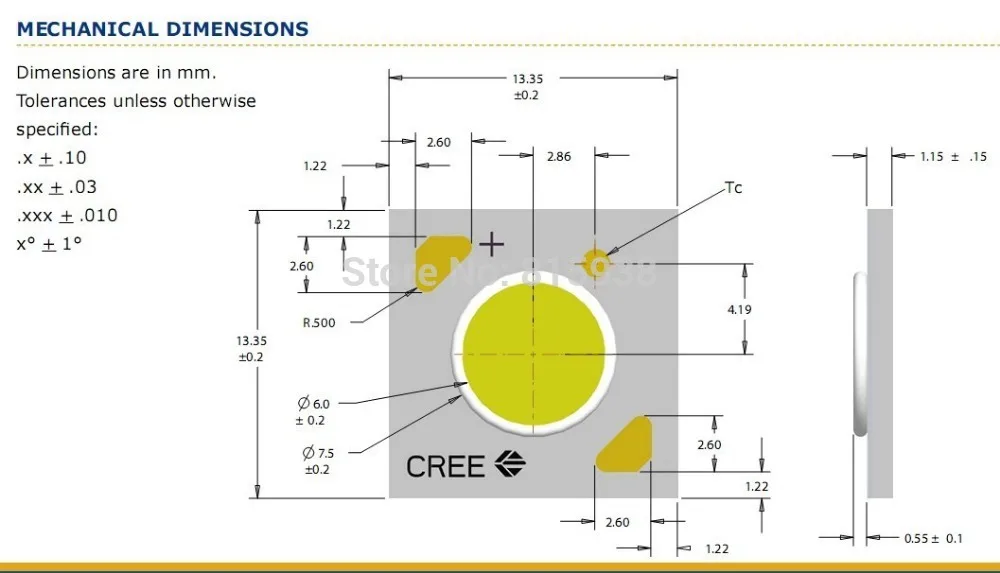 5 шт./лот Cree XLamp CXA1304 led CXA 1304 3 7 10 9 Вт COB EasyWhite 5000K теплый белый 2700K светодиодный чип