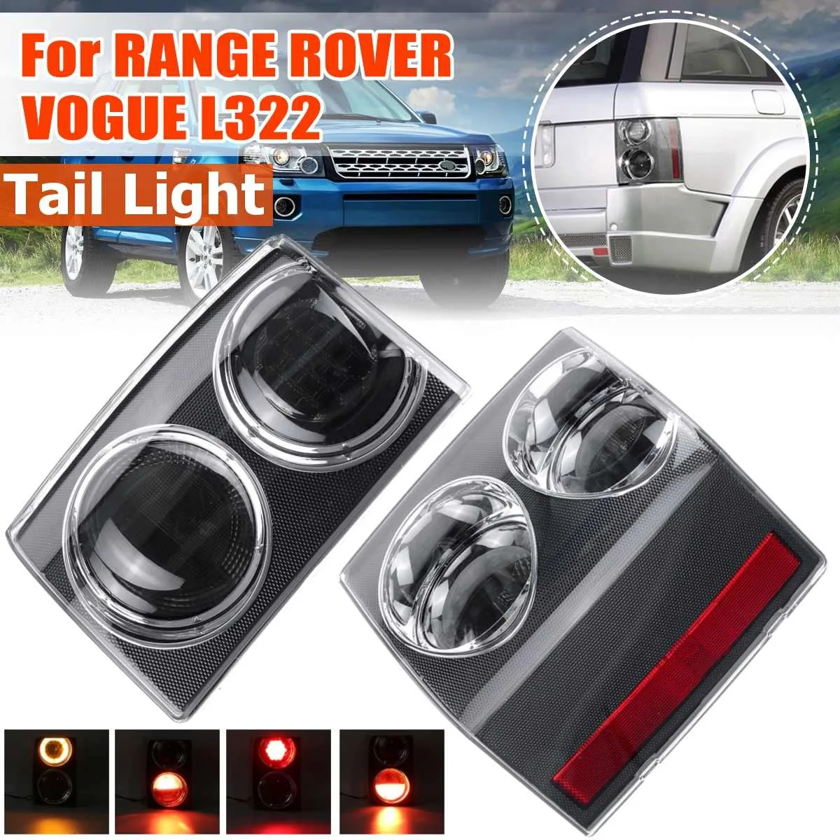 

Led TailLight FOR RANGE ROVER /VOGUE L322 2002-2009 Tail light Turn Signal Rear Reverse Brake Fog Lamp Accessories Bulb Smoke