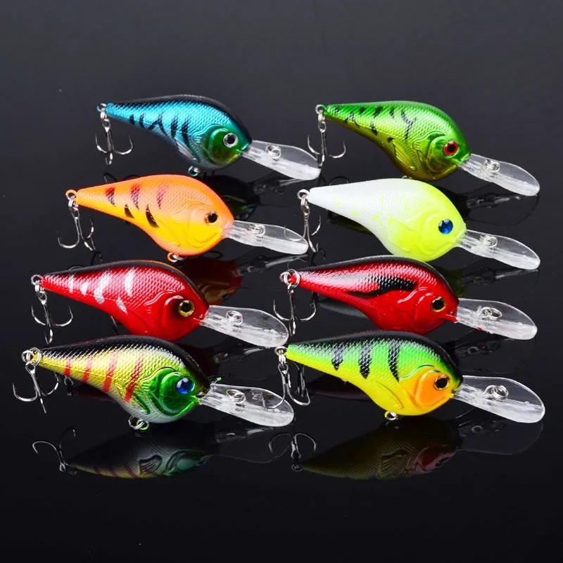 8pcs Plastic Fishing lures Crankbait Bass isca artificial Hard leurre
