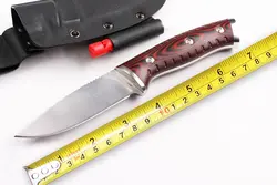 Выживания фиксированным Ножи для шашлыков, 7Cr17MoV лезвие Цвет деревянной ручкой Охотничьи ножи, кемпинг тактический Ножи