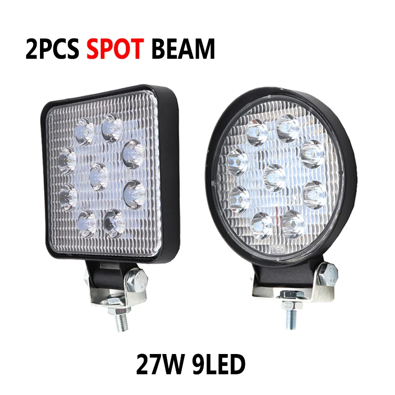 Niscarda 2X 4in 27W Car Work Light Spot Beam LED Bar For Motorcycle Tractor Boat Off Road 4WD 4x4 Truck SUV ATV | Автомобили и