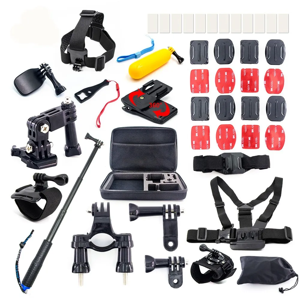 For Go pro hero 6 5 SJCAM SJ4 SJ6 Accessories Xiaomi mijia Yi 4k Kit Tripod Mount Stick Gopro Session yi Action Sport Camera | Электроника