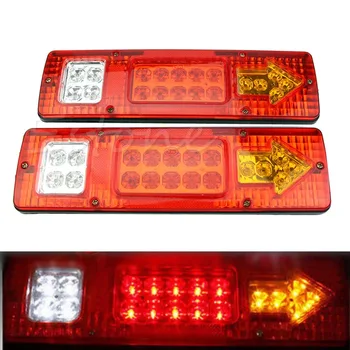 

Hot 2pcs 12V 19 LED Car Truck Trailer Rear Tail Stop Turn Light Indicator Lamp
