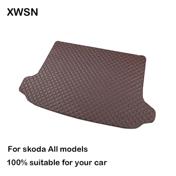 

XWSN Car trunk mat for skoda kodiaq skoda yeti superb 2 3 2013-2018 rapid karoq Octavia auto accessories