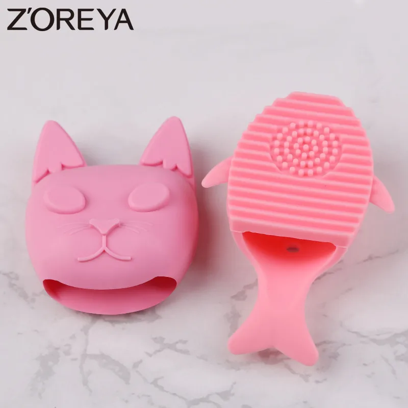 

ZOREYA Brand Professional Makeup Brushes Cleaning Tools Lovely Animal Shaped Silicone Brush Cleaner For Cosmetic Tool Washing